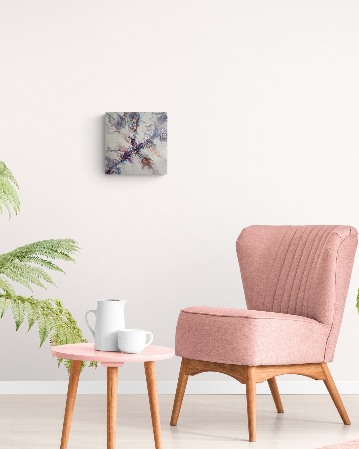 Blush - Original abstract acrylic painting - 12" (30cm) x 12" (30cm) x 0.7" (1.9cm)