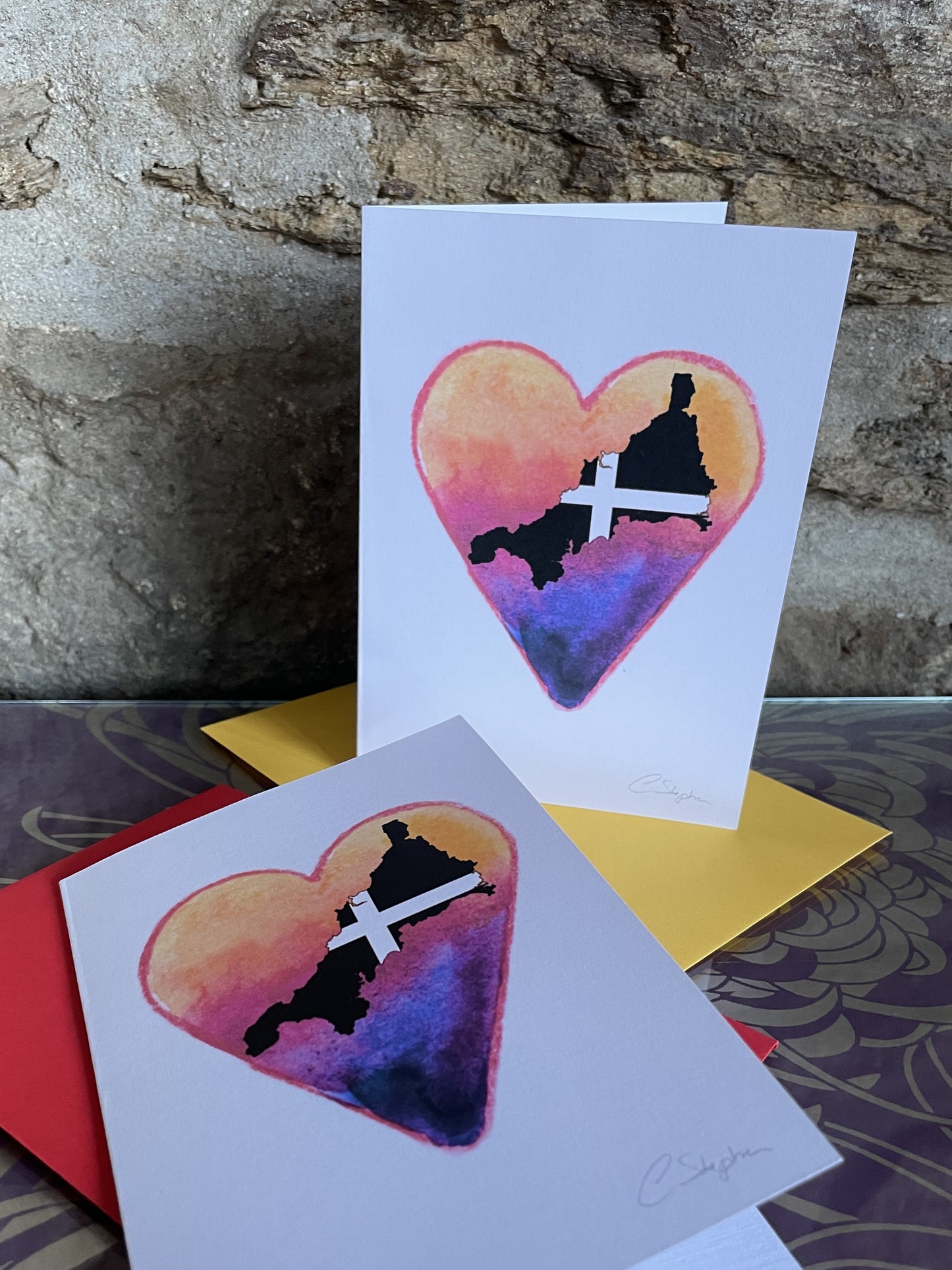 Greeting/Valentines Card - Love Hearts