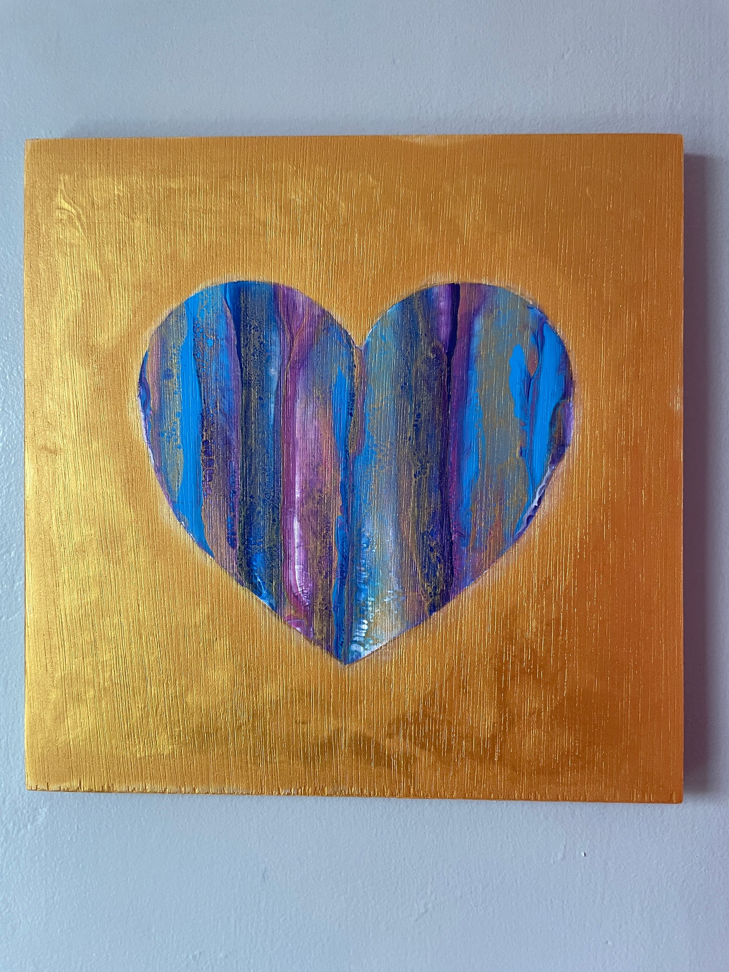 Cupid IV - Original abstract acrylic painting - 8" (20cm) x 8" (20cm) x 0.5" (1.2cm)