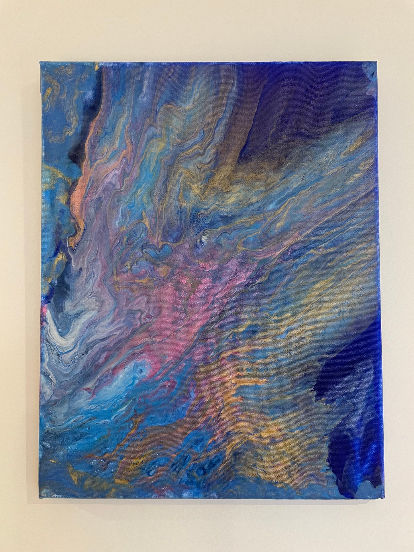 Aspire - Original abstract acrylic painting-14"(36cm) x 11"(29cm)