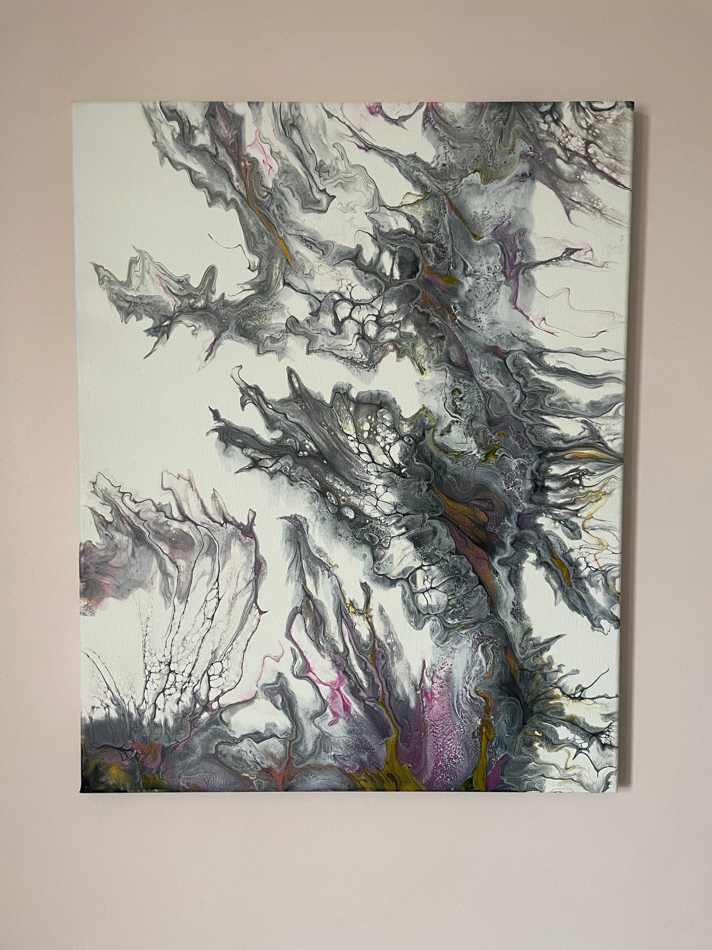 Ascension - Original abstract acrylic painting-20"(51cm) x 16"(41cm)