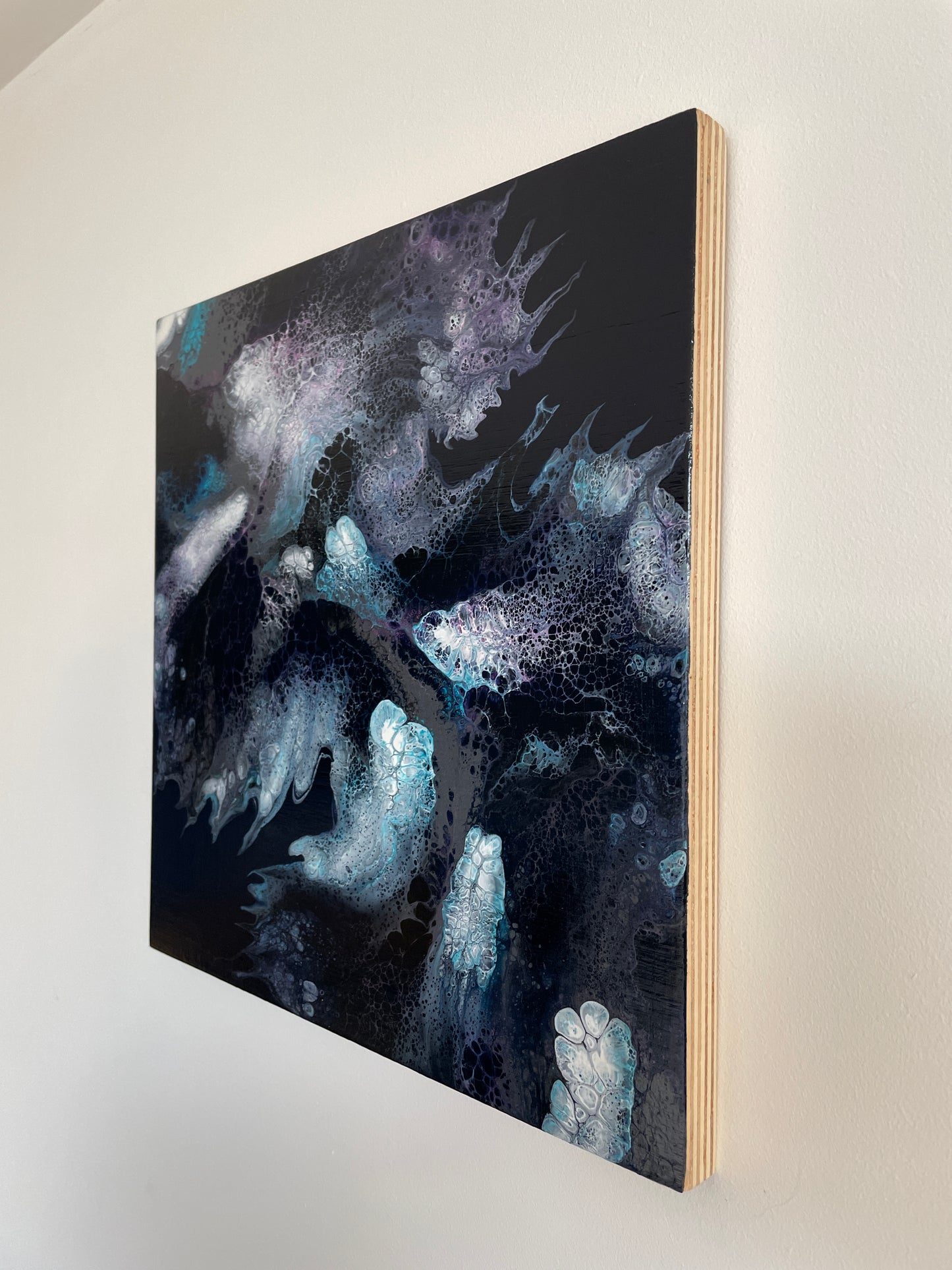 Beyond - Original abstract acrylic painting - 12" (30cm) x 12" (30cm) x 0.7" (1.9cm)